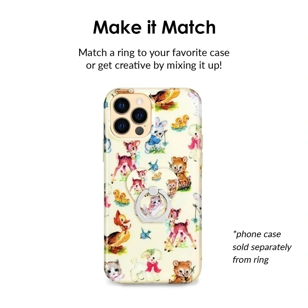 Velvet Caviar Baby Animals iPhone Case for iphone XR and grip ring